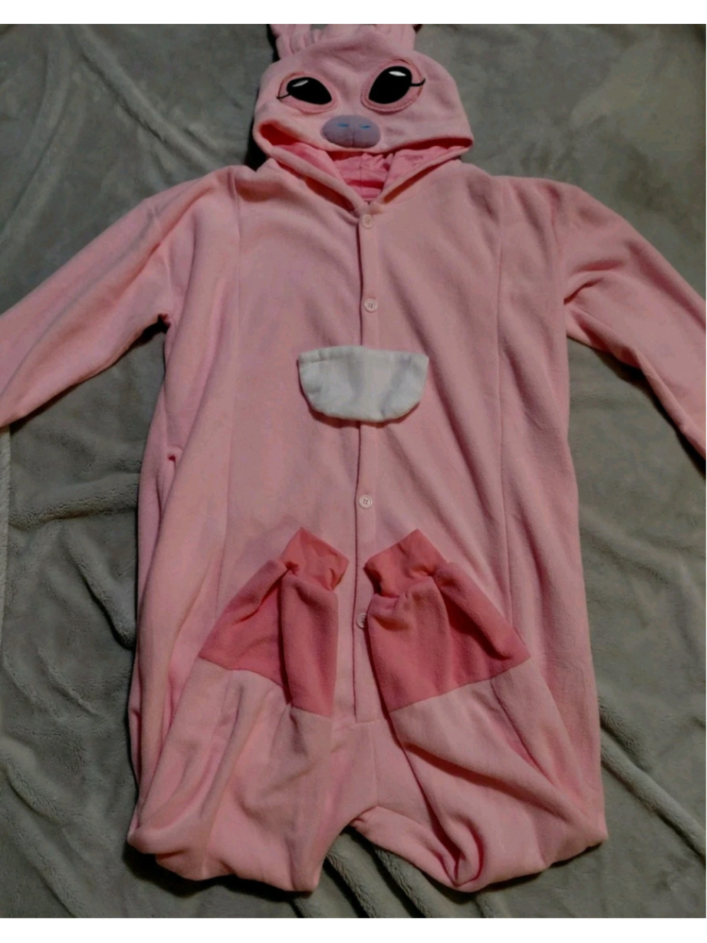 Adult Kigurumi Anime Costume Pajamas Fleece Alien Lilo Stitch Angel Size Small